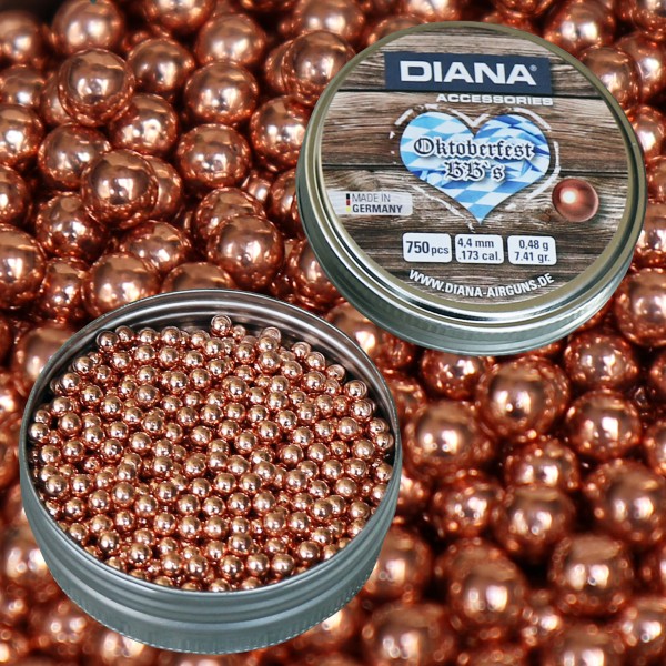 Diana Oktober fixed BB's 4.4 mm round balls in box 750 pieces